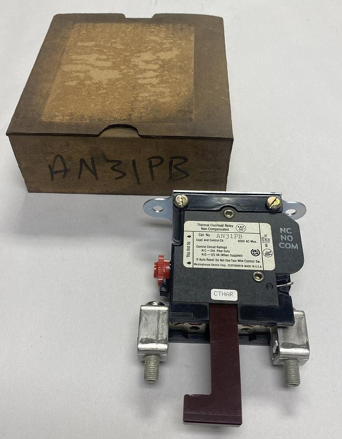 WESTINGHOUSE,AN31PB,THERMAL OVERLOAD RELAY 1P 600V NOS