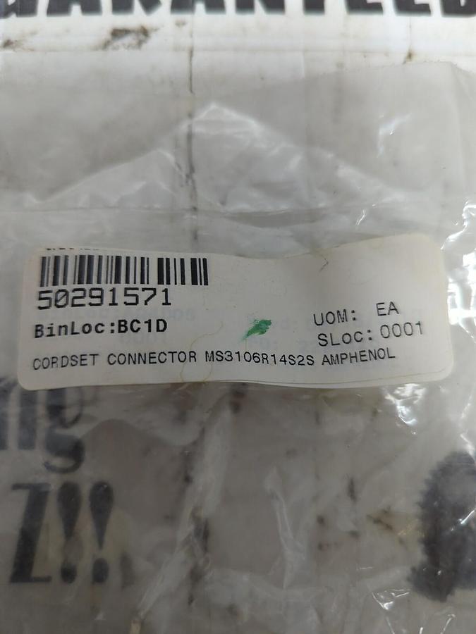 AMPHENOL,MS3106R14S2S,CORDSET CONNECTOR NEW