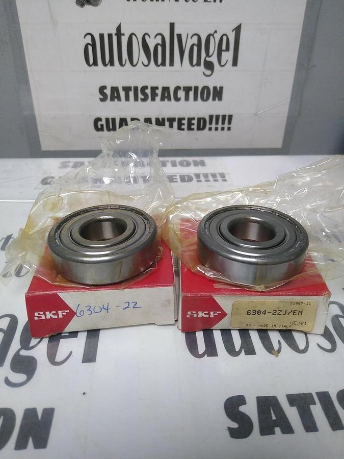 SKF,6304-2ZJEM,DEEP GROOVE BALL BEARING DOUBLE SHIELDED LOT OF 2 NOS