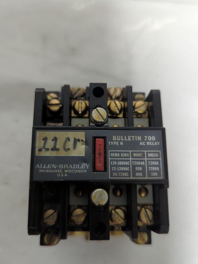Used ALLEN BRADLEY,700-N400A1,SERIES C AC RELAY TYPE N PRE-OWNED