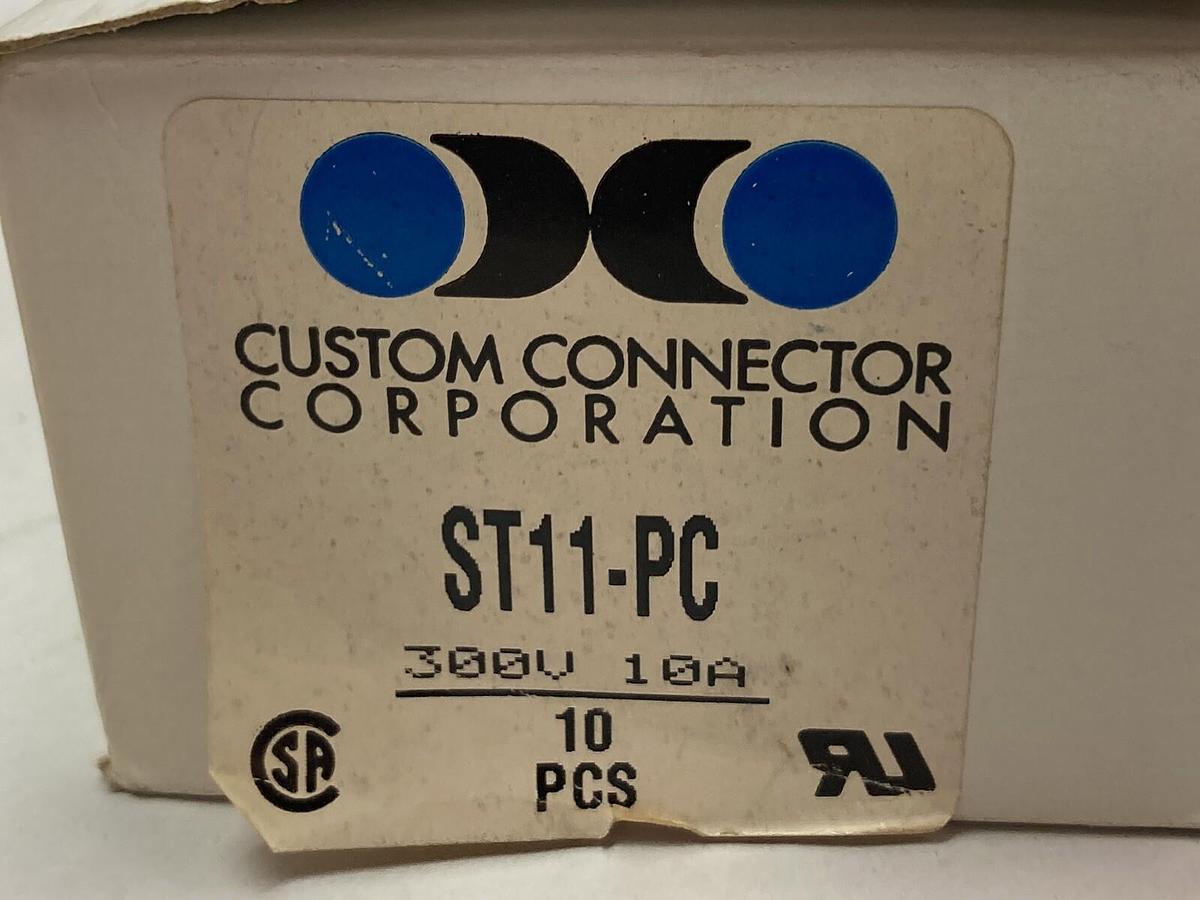 Custom Connector Corporation,ST11-PC,Relay Socket 300V 10A BOX OF 10