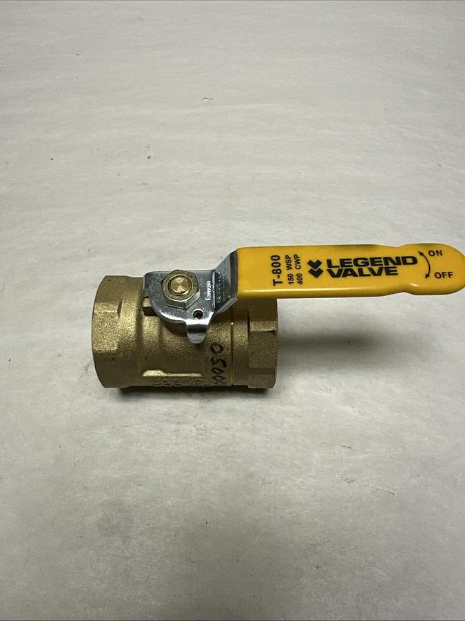 Legend Valve,T-800,1-1/4" Brass Ball Valve 100 WSP 400 CWP