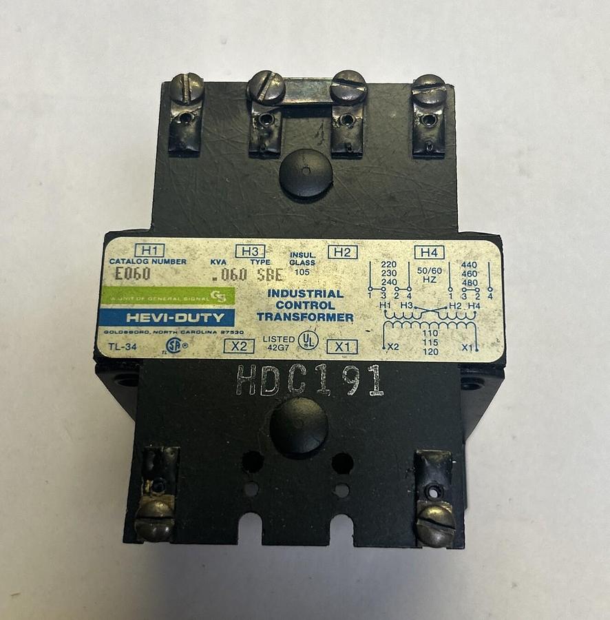 Used GENERAL SIGNAL,E060,INDUSTRIAL CONTROL TRANSFORMER