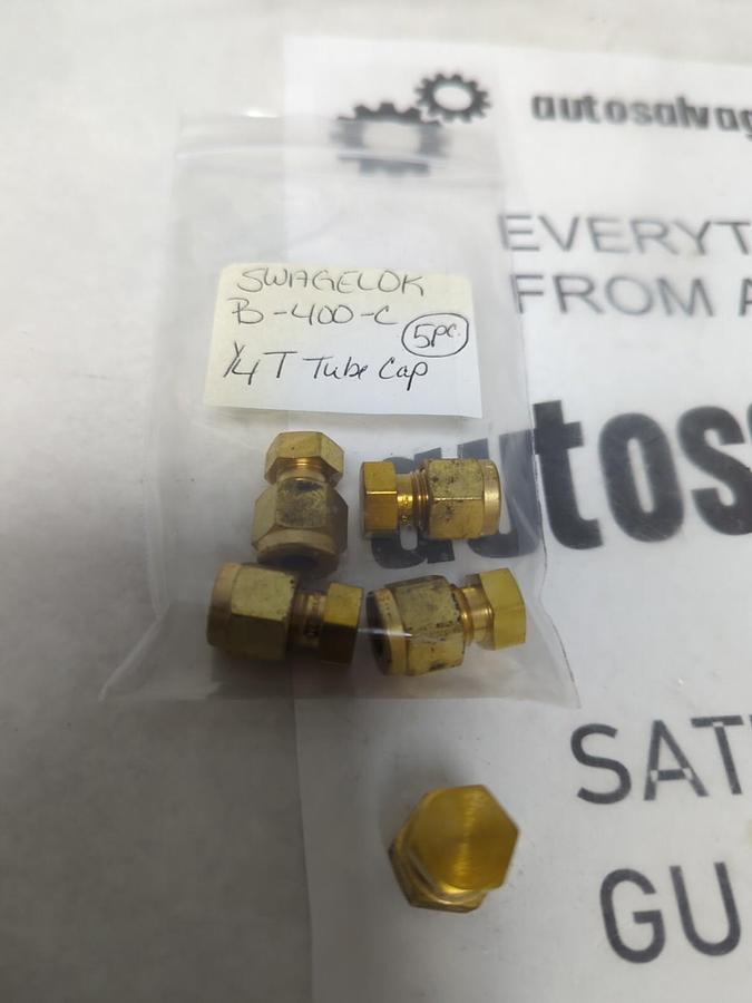 SWAGELOK,B-400-C,1/4T TUBE CAP LOT OF 5 NOS