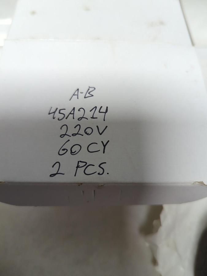 Used ALLEN-BRADLEY,45A214,COIL 220V 60CY LOT OF 2 PRE-OWNED