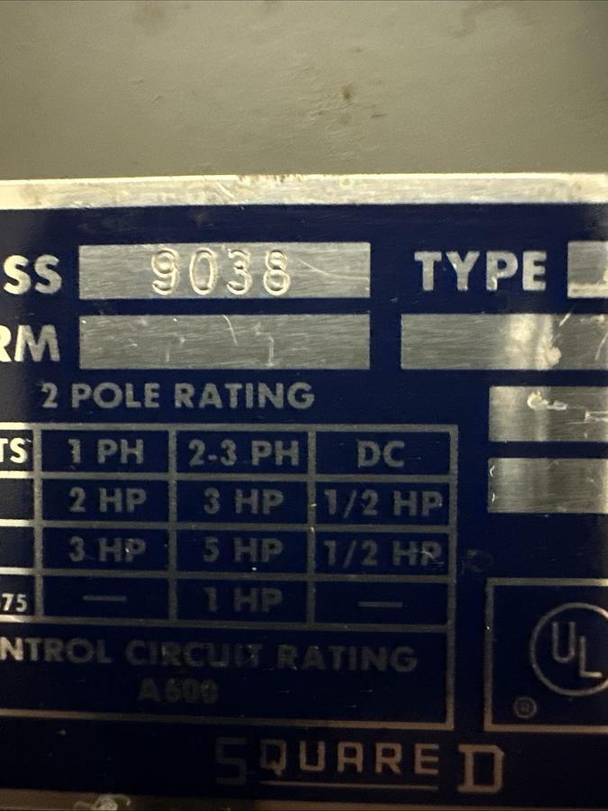 Used Square D,9033AG1,Level Switch