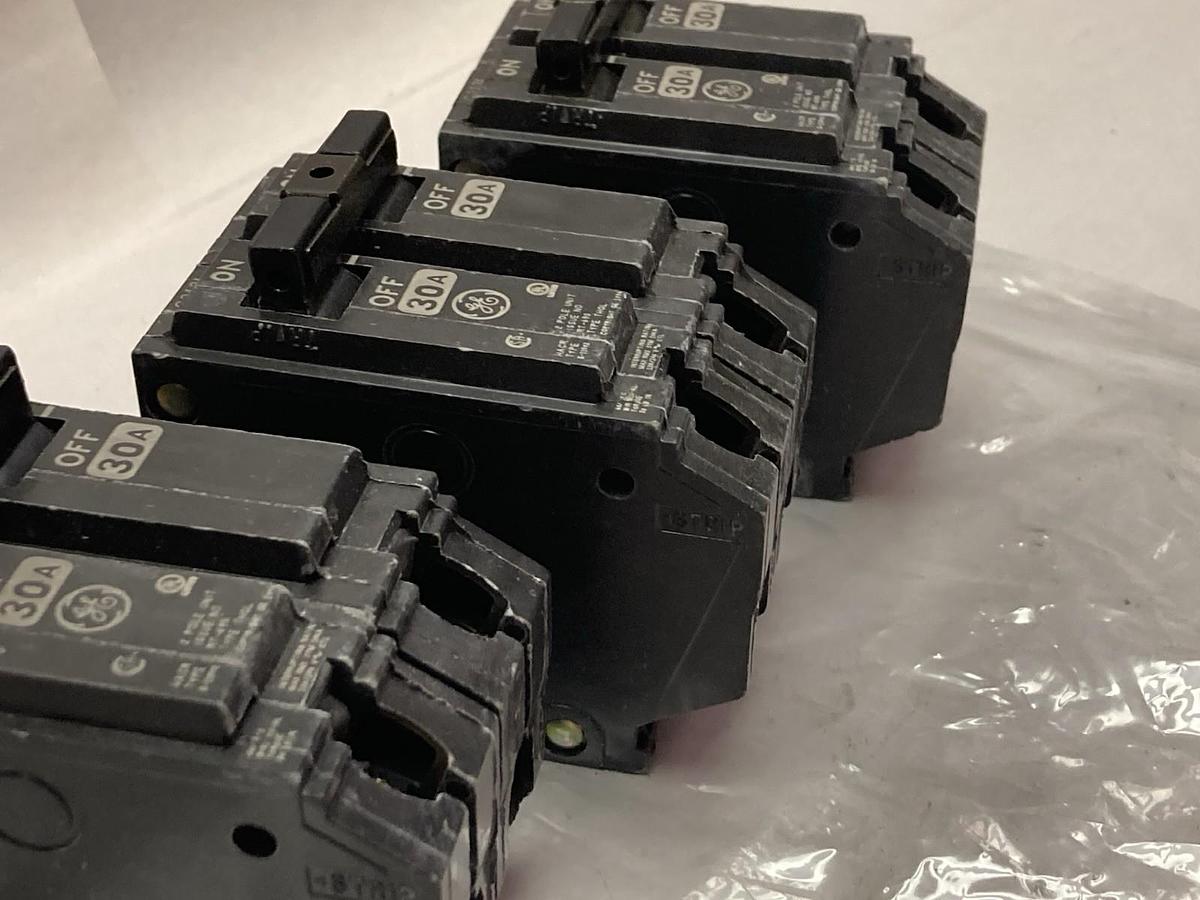 Used General Electric,THQL230,2-Pole Circuit Breaker 120-240V 30A LOT OF 3