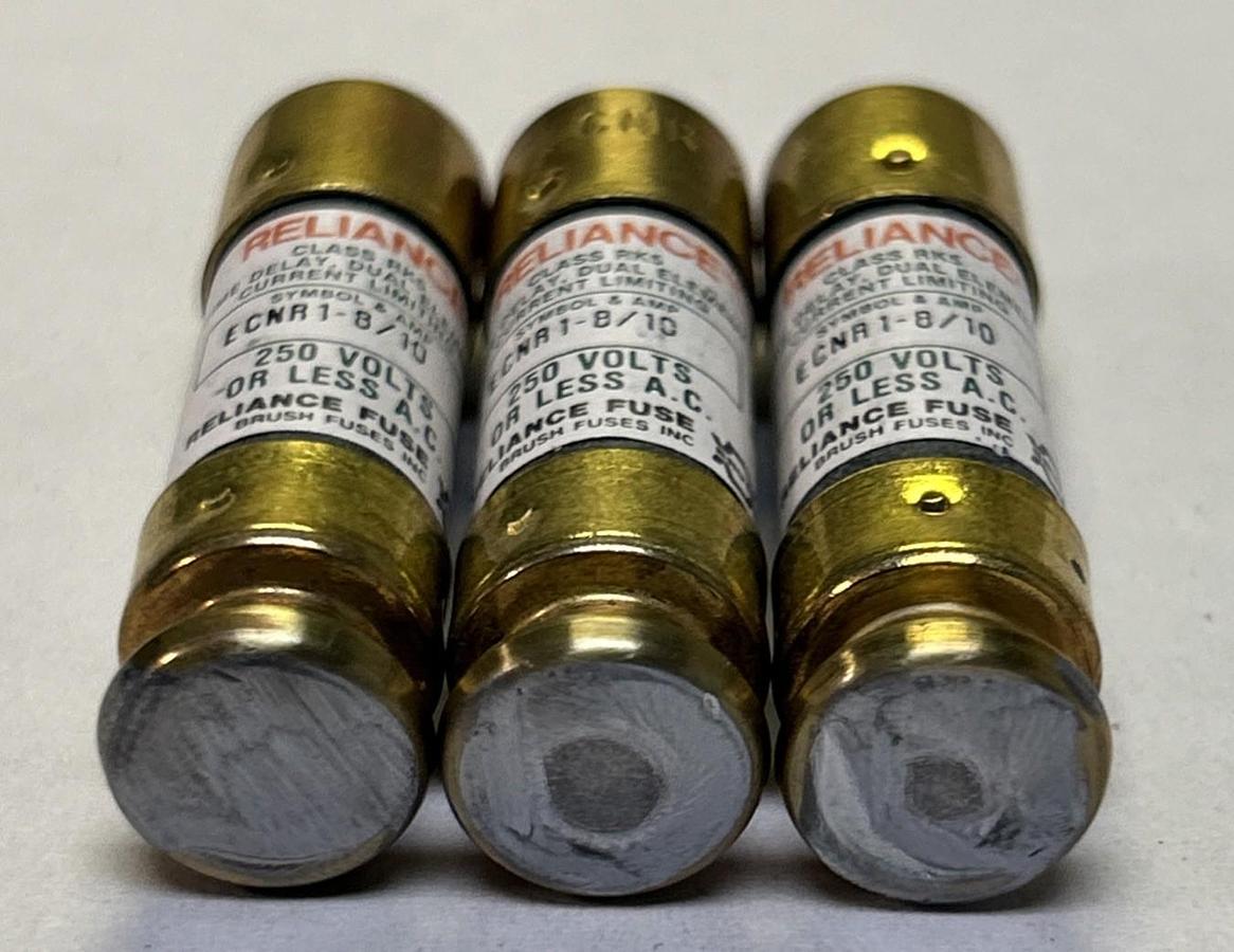 RELIANCE,ECNR1-8/10,FUSE 1.8A 250V LOT OF 3 NOS