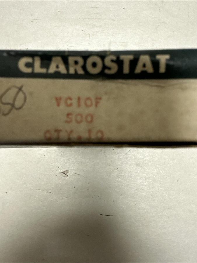 Clarostat,VC10F,500 Ohm Resistors BOX of 10 (6965)