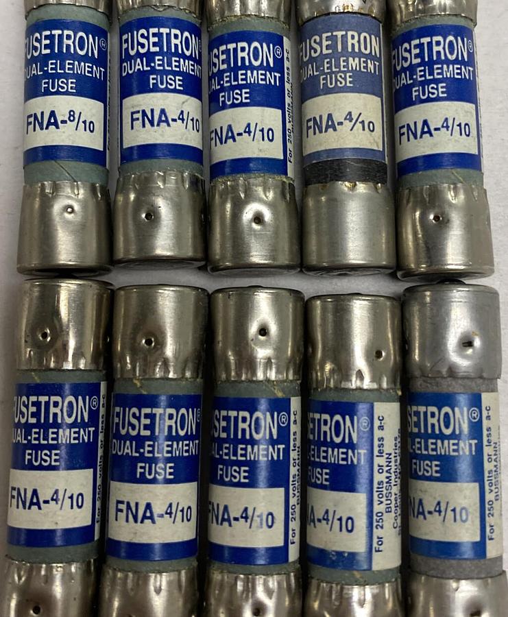 Cooper Bussmann,FNA 4/10,Fusetron Fuse Lot of 10 NOS