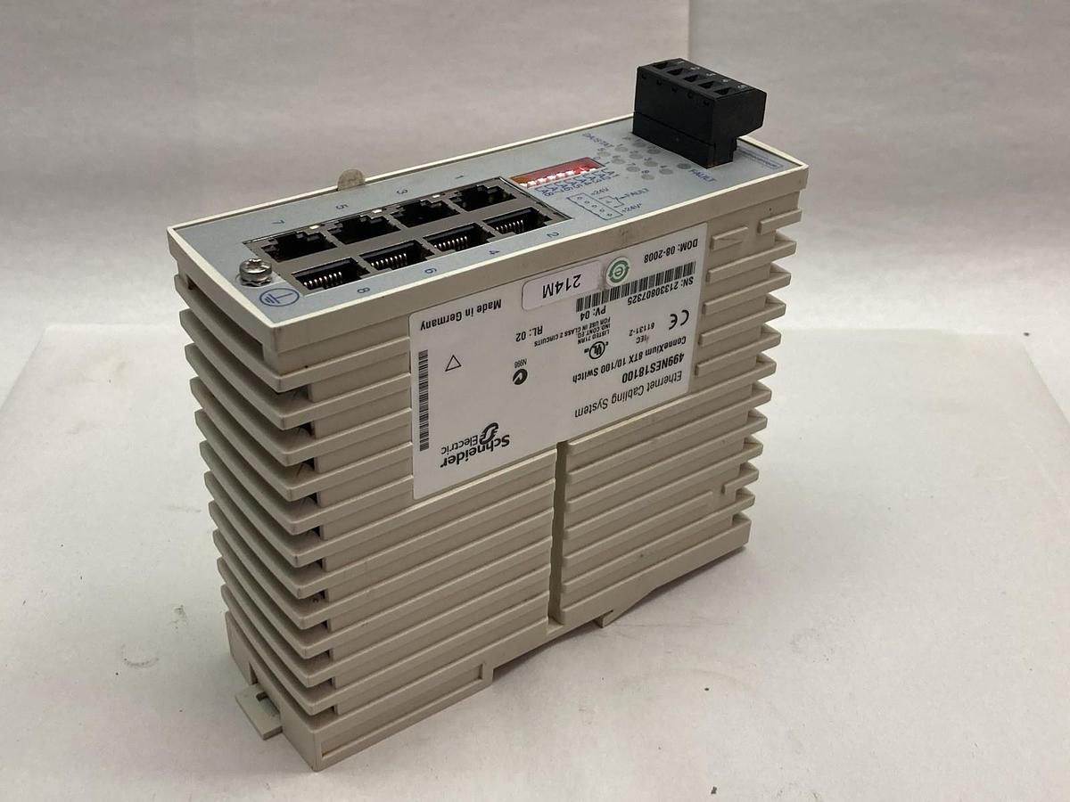 Used Modicon,499NES18100,ConneXium 8TX 10/100 Switch