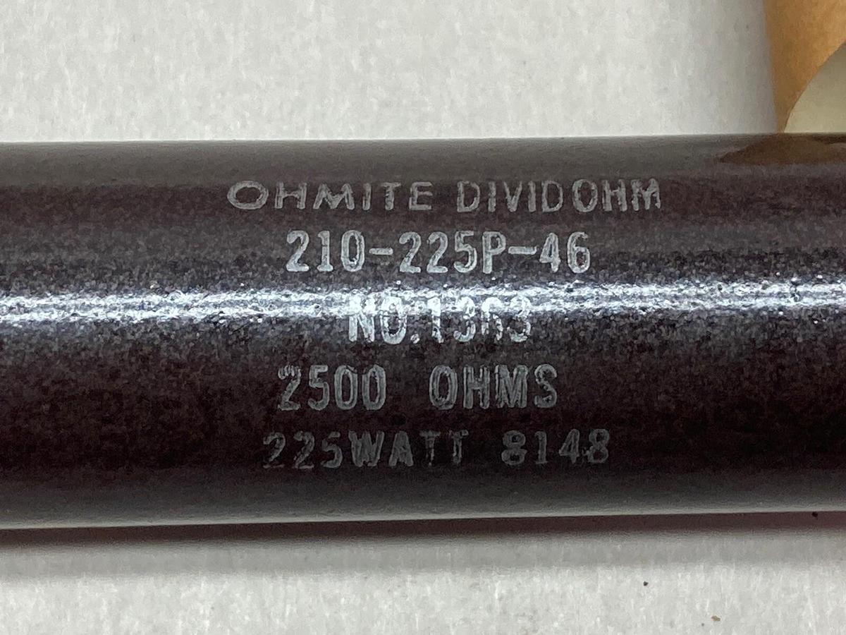 Used Ohmite,1363 210-225P-46,Resistor 2500 OHM
