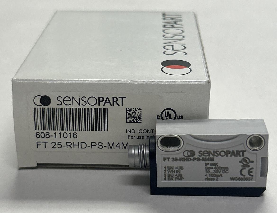 Used SENSOPART,FT 25-RHD-PS-M4M, PHOTOELECTRIC PROXIMITY SENSOR NEW