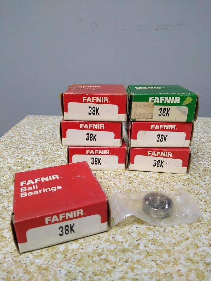 Used Fafnir,38K,Deep Groove Ball Bearing Lot of 7 NOS