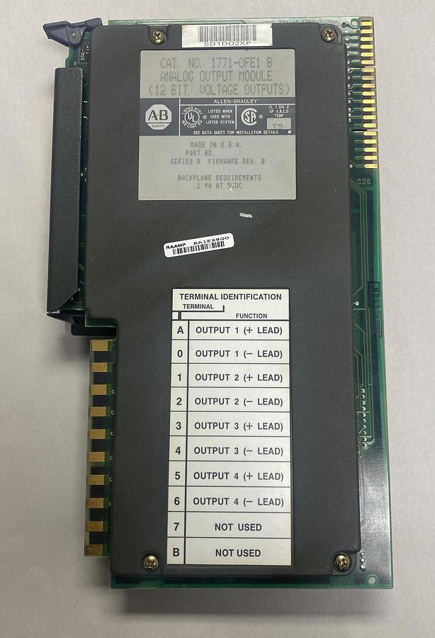 Used ALLEN BRADLEY,1771-OFE1,SER B ANALOG OUTPUT MODULE