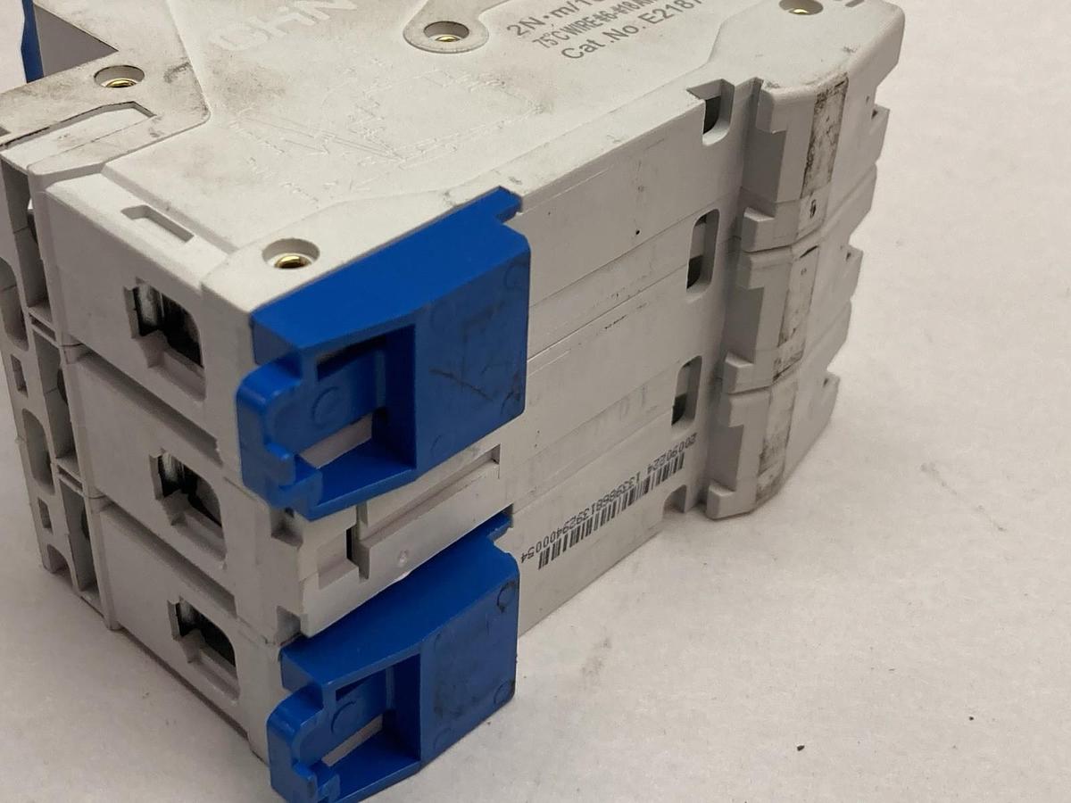 Used Chint,E218757,3-Pole Miniature Circuit Breaker 10A 480Vac