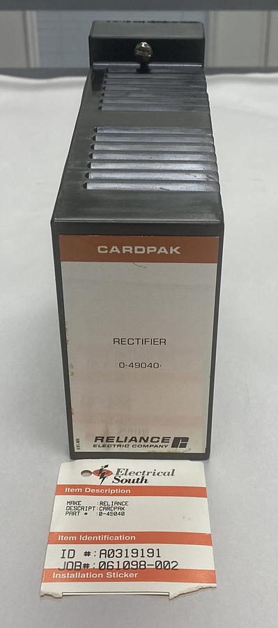 Used RELIANCE,0-49040,CARDPAK CONTROL RECTIFIER REFURBISHED
