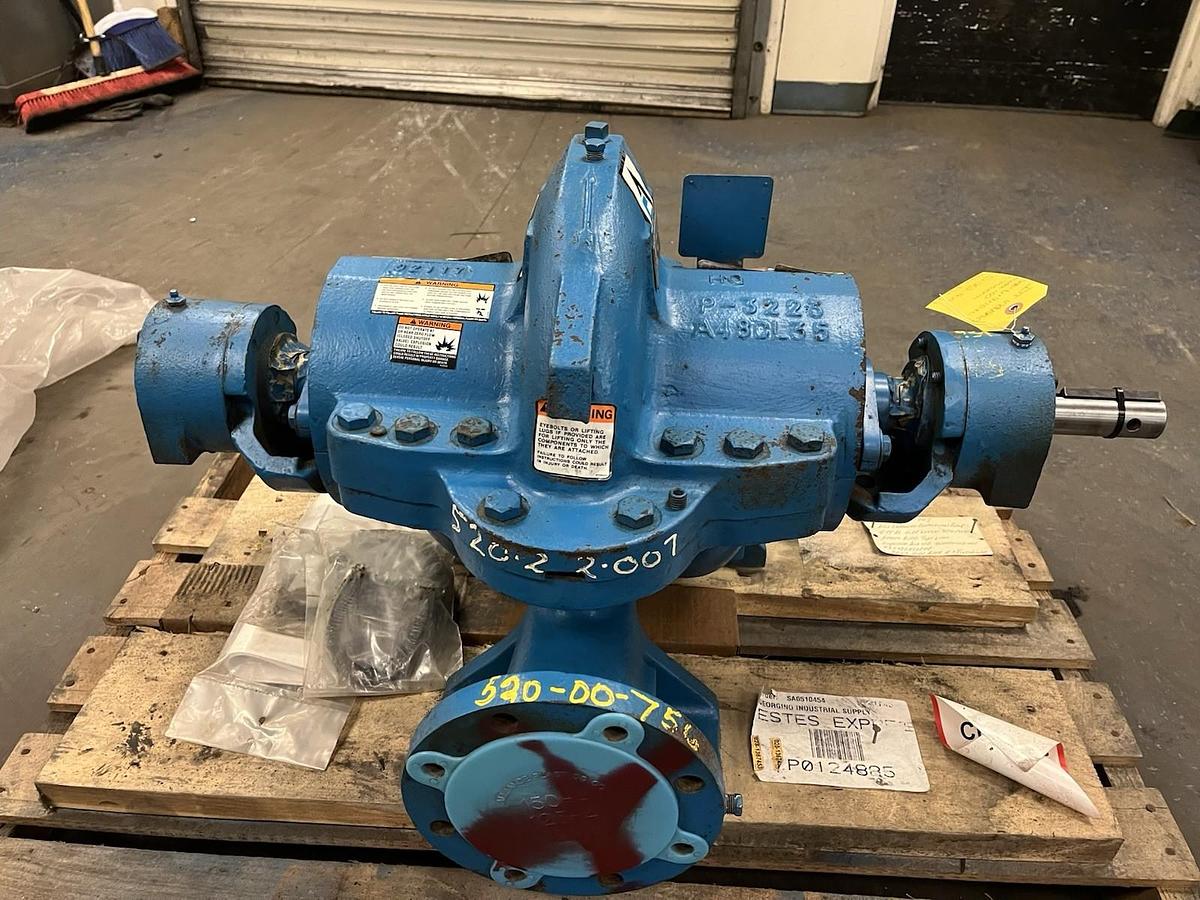 Used ITT,100,CPT259 SPLIT CASE CENTRIFUGAL PUMP 6X4X10XL IMP DIA 11.2