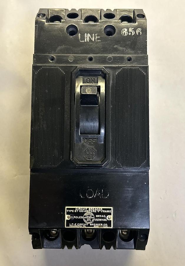 Used ITE,ET4033,CIRCUIT BREAKER 30A 125/250V 3P