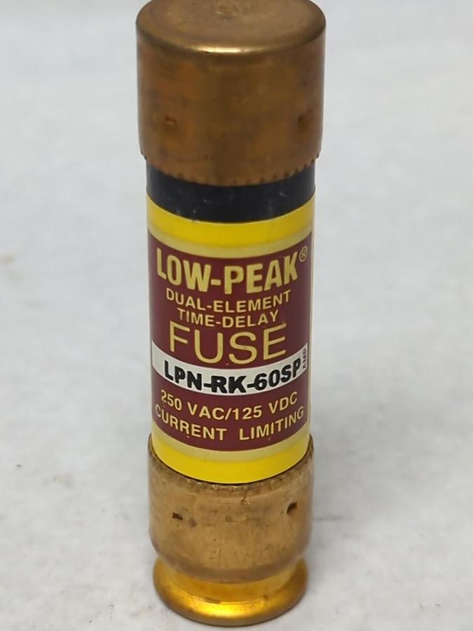 Used COOPER BUSSMANN,LPN-RK-60SP,LOW-PEAK 60 AMP FUSE PRE-OWNED