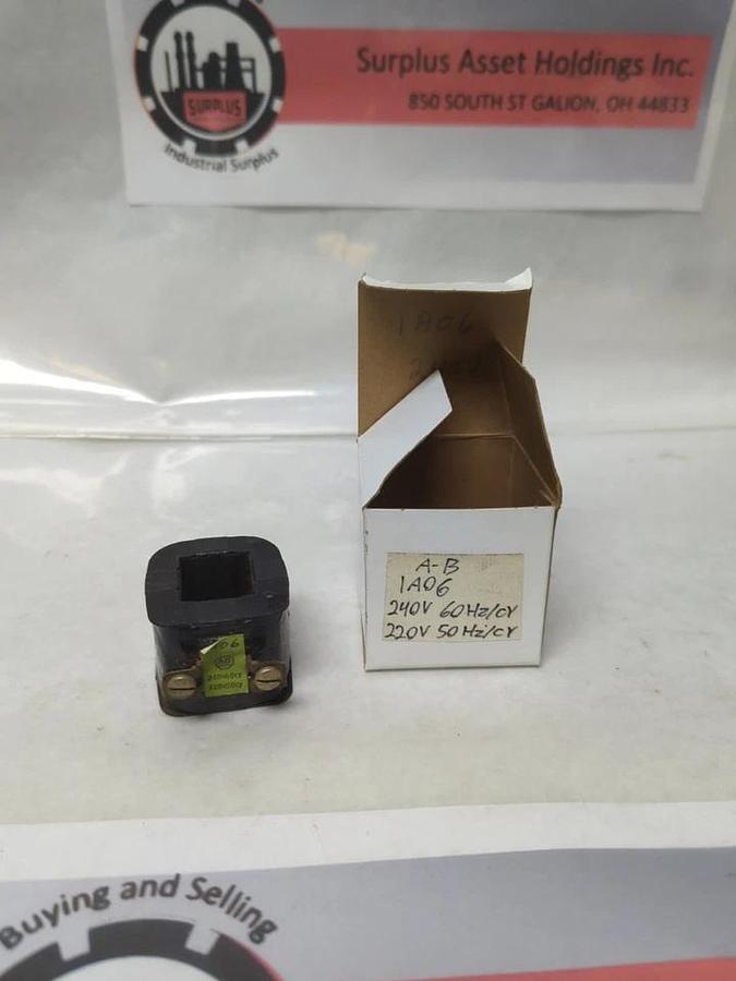 Used ALLEN-BRADLEY,1A06,COIL 240V 60HZ/CY 220V 50HZ/CY PRE-OWNED