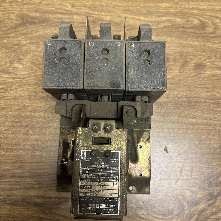 Used Square D,8536 E0-1,Series A Starter 600VAC 100A