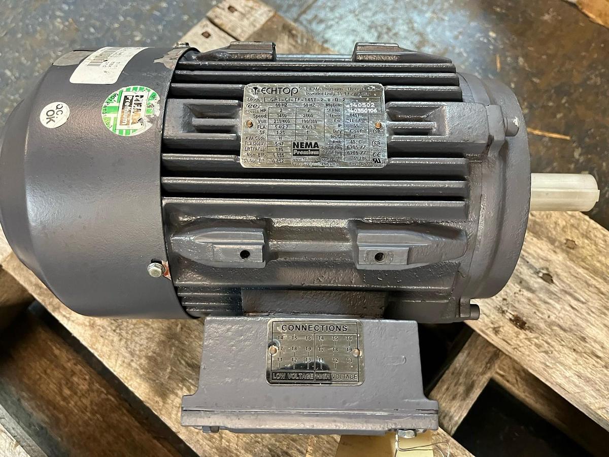 TECHTOP,GR3-CI-TF-145T-2-B-D-2,INVERTER MOTOR 2HP 3450RPM 3PH 145T