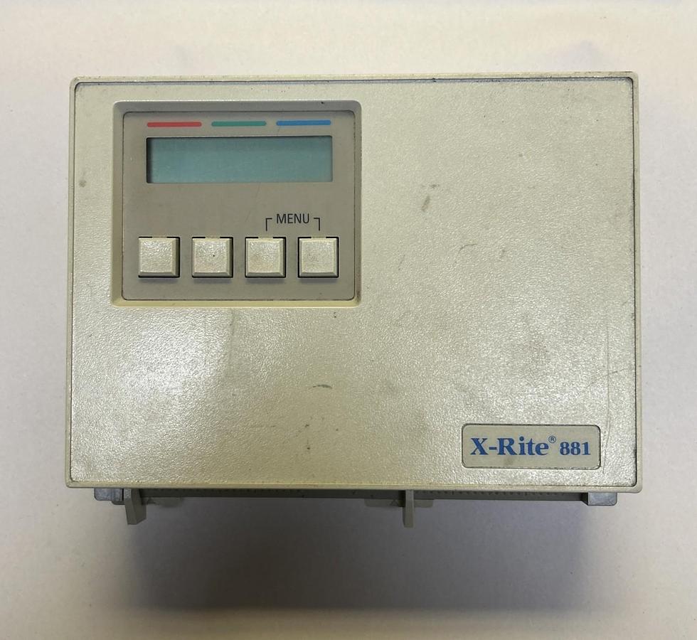 Used X-RITE,MODEL 881,AUTOMATIC PHOTOGRAPHIC CONTROL STRIP DENSITOMETER