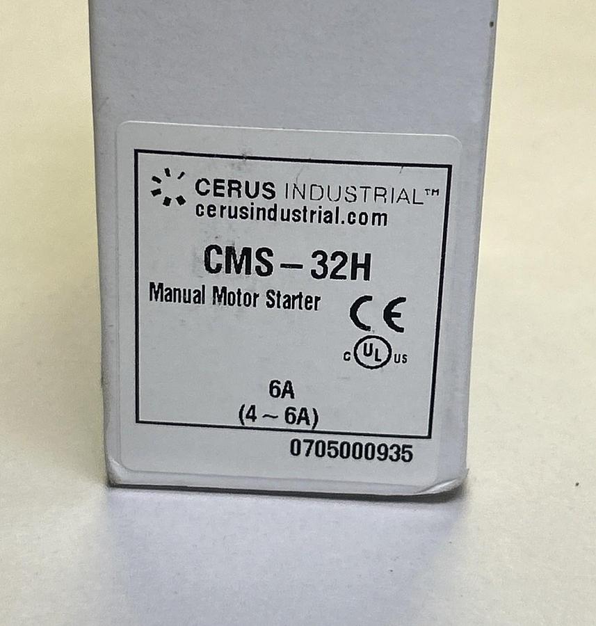 Used CERUS INDUSTRIAL,CMS-32H,MANUAL MOTOR STARTER 6AMP NEW