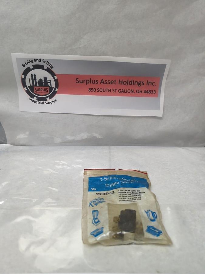 SELECTA SWITCH,SS208D-BG,2-POSTION TOGGLE SWITCH NOS