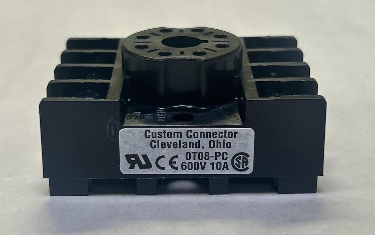 CUSTUM CONNECTOR,0T08-PC,RELAY SOCKET 10A 600V