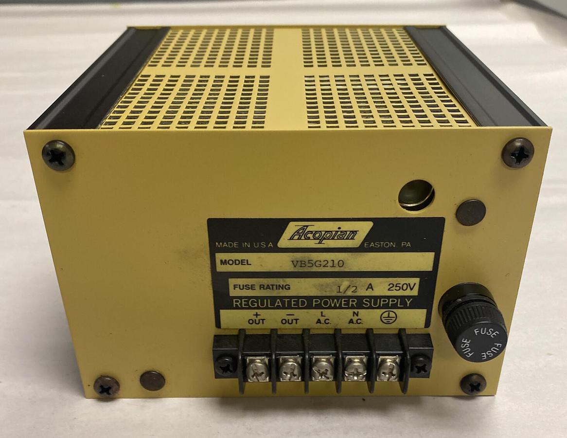Acopian,VB5G210M,Regulated Power Supply 1/2 Amps 250 Volts NOS