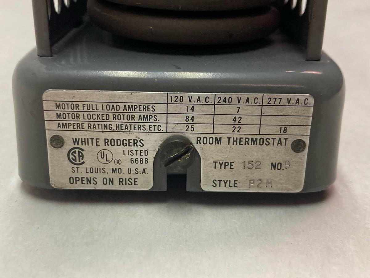 Used White-Rodgers,Type 152-9,Room Thermostat Style P2M