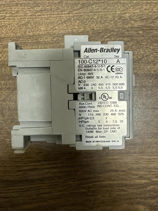 Used Allen Bradley,100-C12*10,Contactor