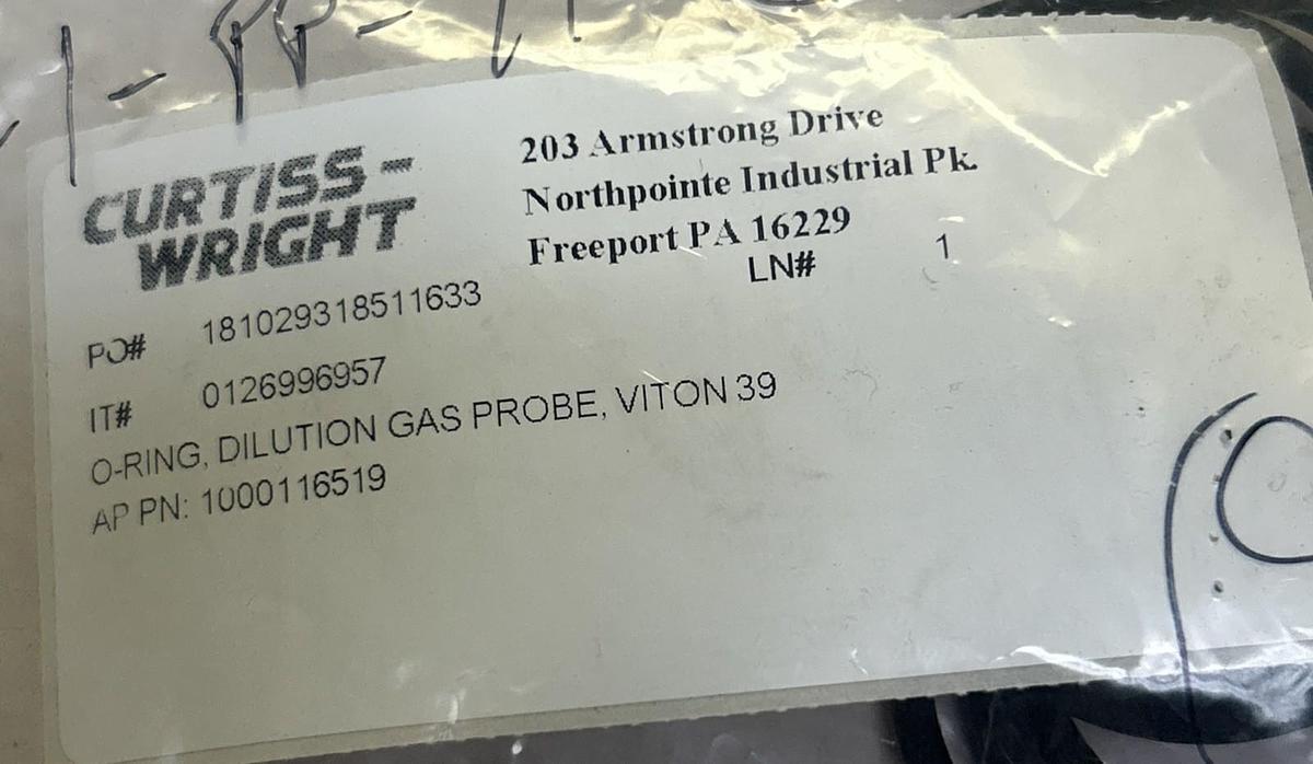 CURTISS WRIGHT,1000116519,O-RING LOT OF 9 NOS