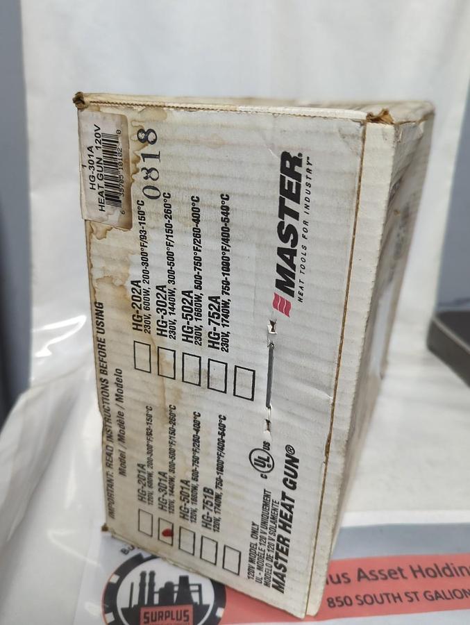 MASTER,HG-301A,INDUSTRIAL HEAT GUN NOS