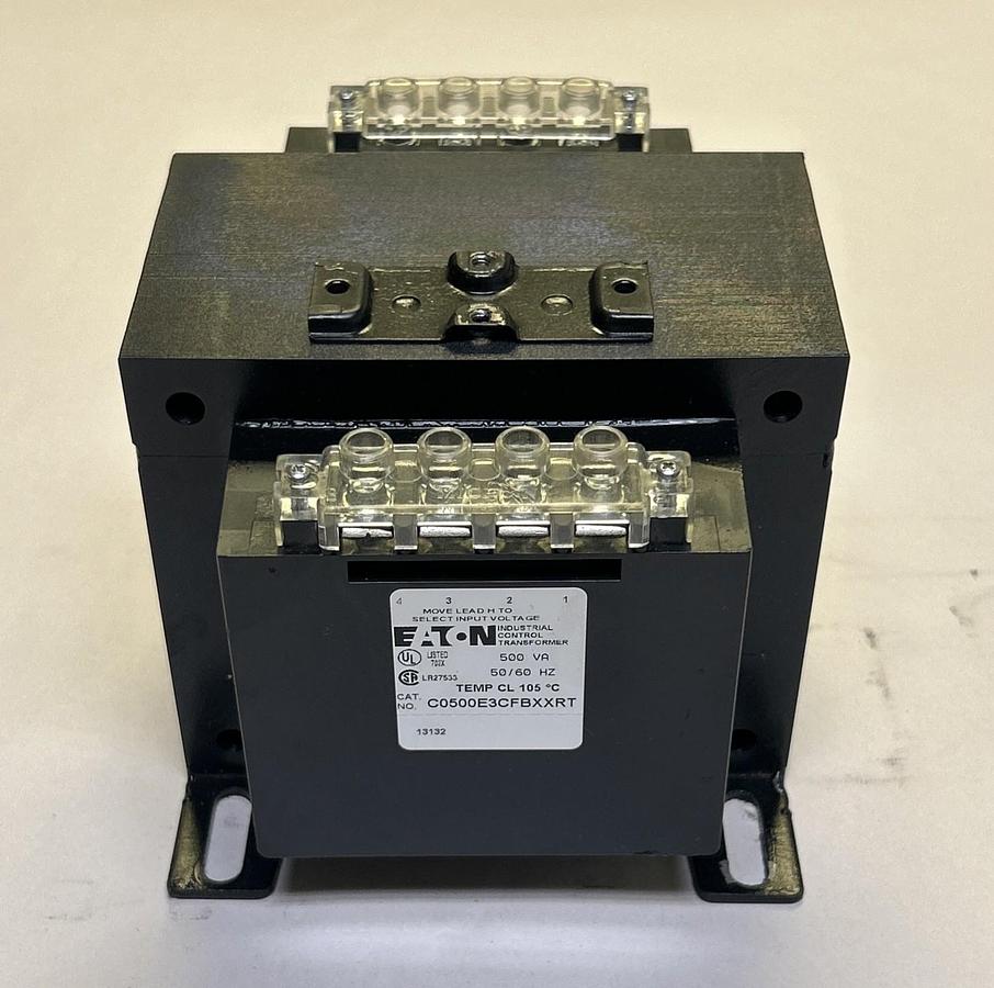 Used EATON,C0500E3CFBXXRT,INDUSTRIAL CONTROL TRANSFORMER 500VA 50/60HZ
