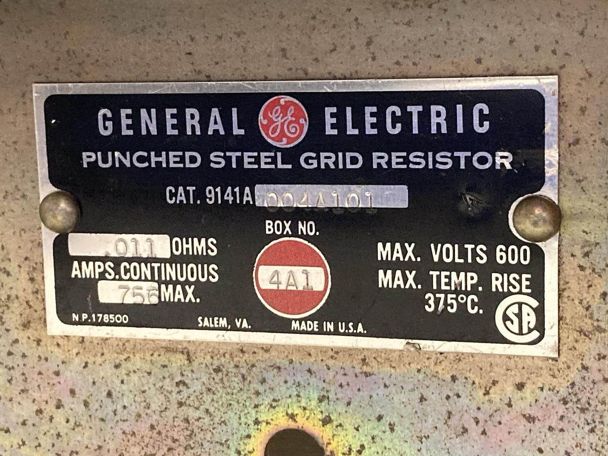 Used General Electric,9141A004A101,Punched Steel Grid Resistor 0.011OHMS 600V