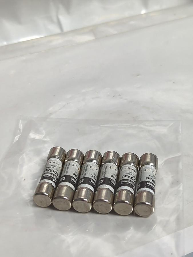 COOPER BUSSMANN,KTK-5,LIMITRON 5 AMP FUSE LOT OF 6 NOS