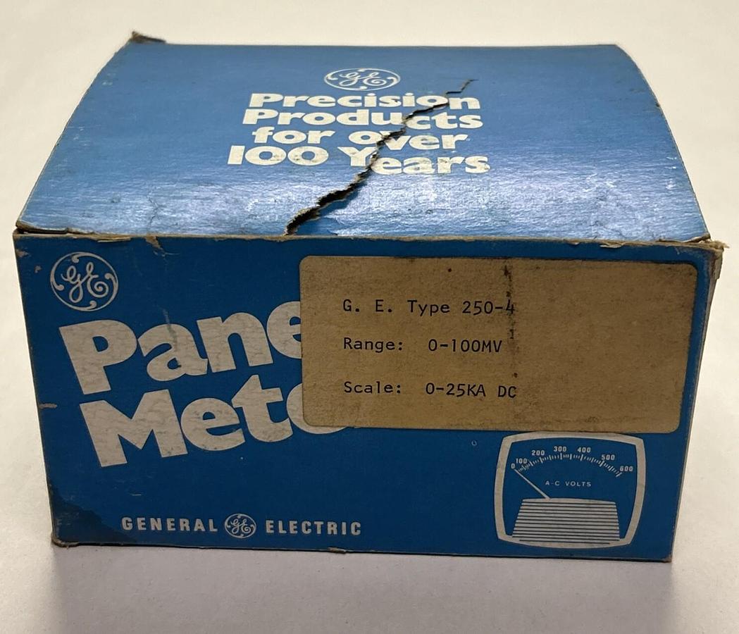 GENERAL ELECTRIC,250-4,PANEL METER 0-100MV NOS