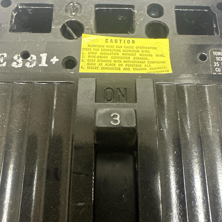 Used GE,TEC36003,3 Amp Circuit Breaker