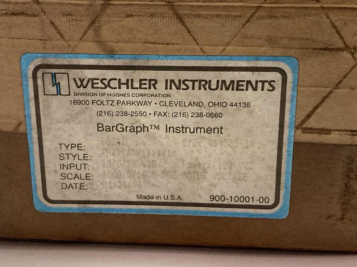 Used Weschler Instruments,BG241 4H4XXAAW1XXXXXM,BarGraph Instrument