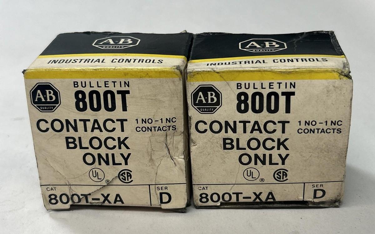 ALLEN BRADLEY,800T-XA,CONTACT BLOCK LOT OF 2 NOS