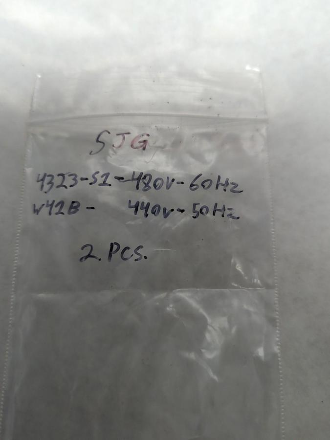 Used SQUARE D,4323-S1,COIL 480V 60HZ 440V 50HZ LOT OF 2 PRE-OWNED