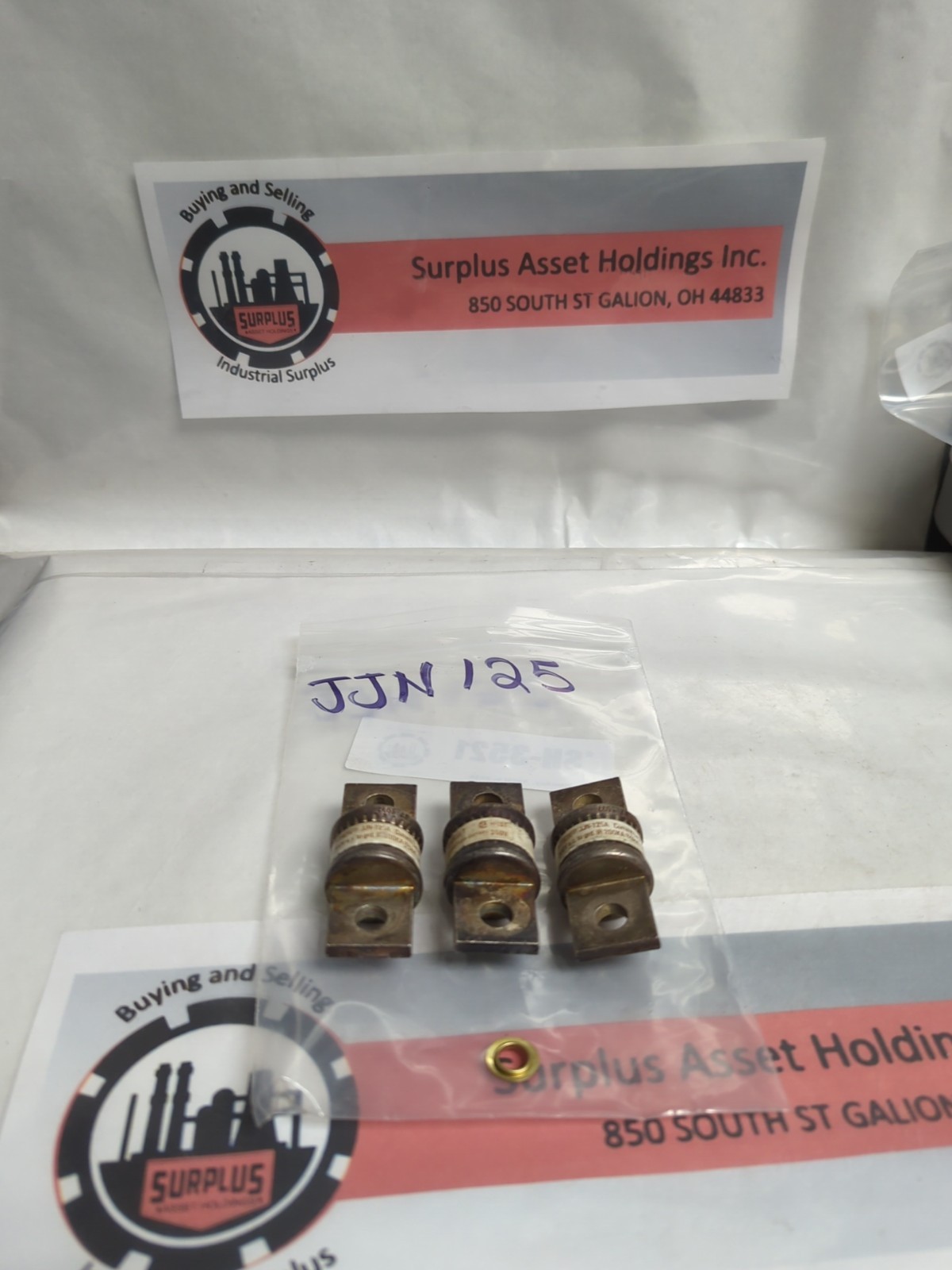Used BUSSMANN,JJN125,SEMICONDUCTOR 125 AMP FUSE LOT OF 3 PRE-OWNED