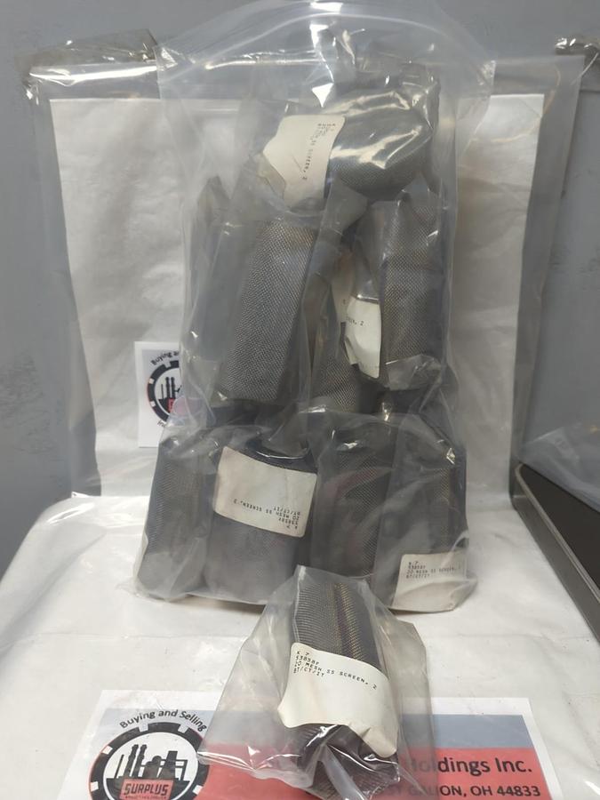 UNBRANDED,53858F,20 MESH SS SCREEN 4-3/4 IN LONG X 2-1/2 IN DIA. LOT OF 19 NOS