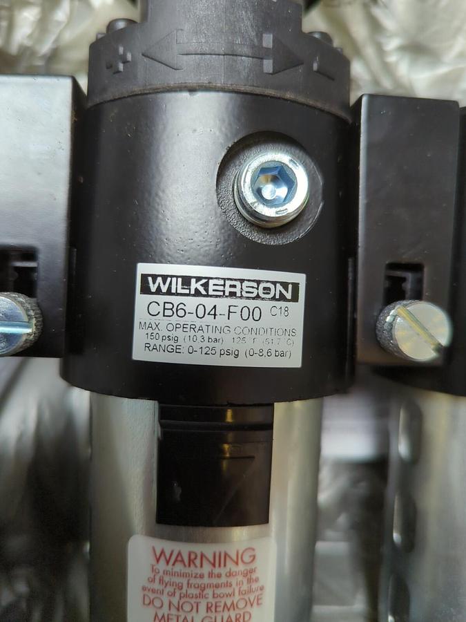 WILKERSON,CB7-04-F00,PNEUMATIC COMBINATION FILTER/REG-LUB 0-150 PSI 1/2 IN NPT