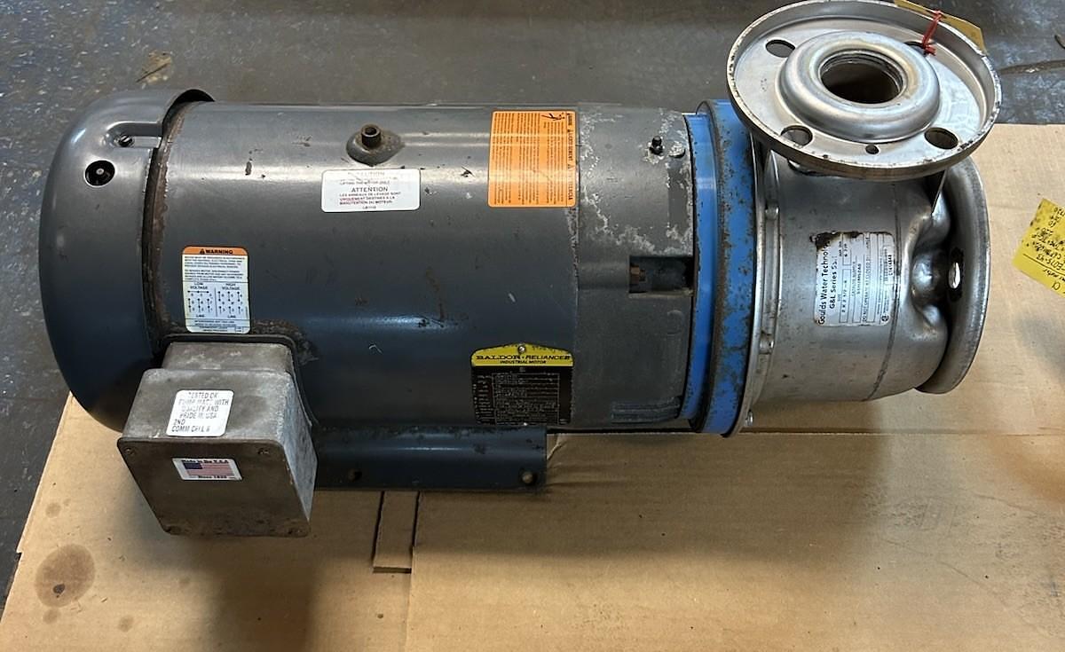 Used GOULDS,5SH2M52A0,CENTRIFUGAL PUMP 2X2-1/2-6 IMPELLER 6-7/8INCH 15HP 3480RPM 3PH
