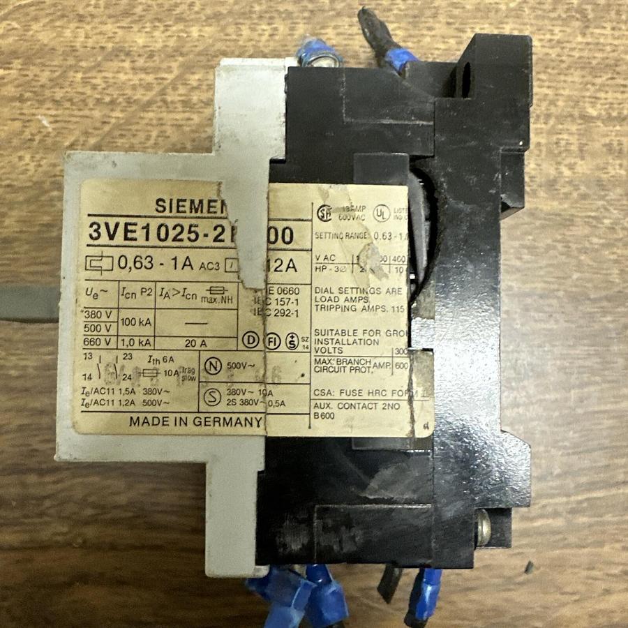 Used Siemens,3VE1025,Contactor
