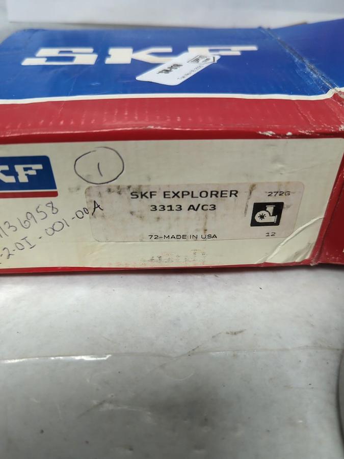 SKF,3313 A/C3,DOUBLE ROW ANGULAR CONTACT BEARING NOS